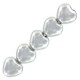 Czech Hearts beads Perlen 6mm Crystal labrador full 00030/27000